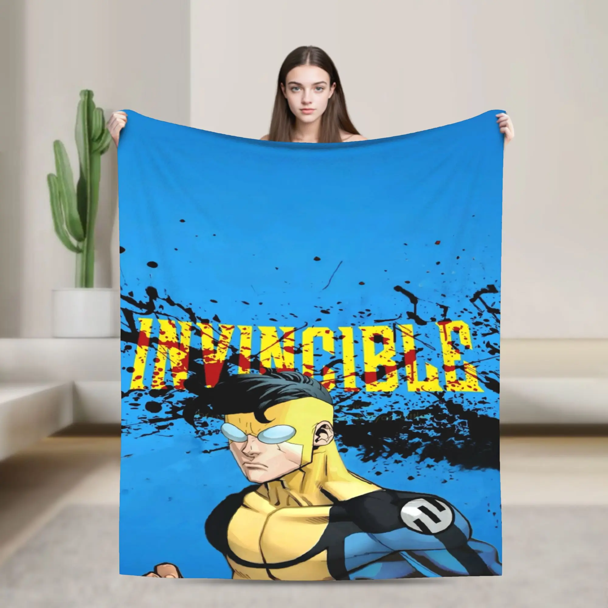 Soft Warm BlanketKids Adult Decorative I-Invincible-S Bedding Throws  Flannel Bedspread For Outdoor Comfortable Sofa Bed Cover