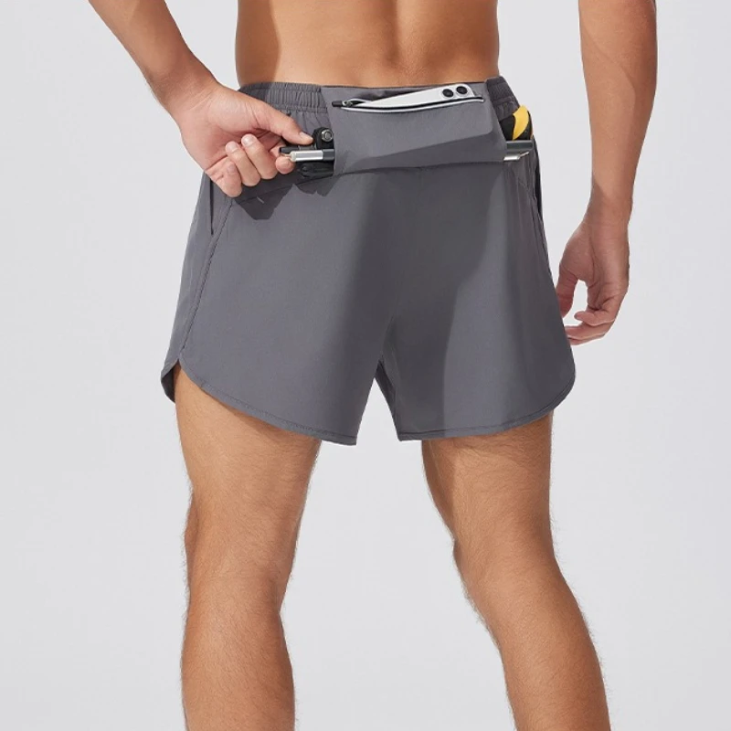 

Men's Trail Running Shorts Summer Quick-Dry Sports Athletic Shorts with Waist Pack for Outdoor Hiking Gym Workout Training