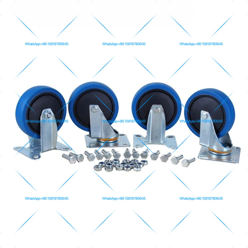 Silent caster hand push TPR rubber directional wheel trailer universal wheel