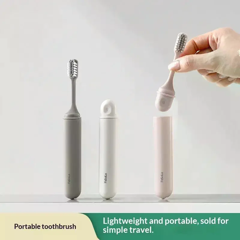 Travel Folding Soft Hair Toothbrush Dust-proof Small Head Toothbrush Portable Toothbrush For Business Trips And Family Use
