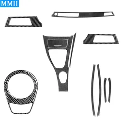 For BMW 3 Series E90 2006-2008 Carbon Fiber Gear Shift Center Control Door Armrest Dashboard Frame Air Vent TrIm Cover Sticker