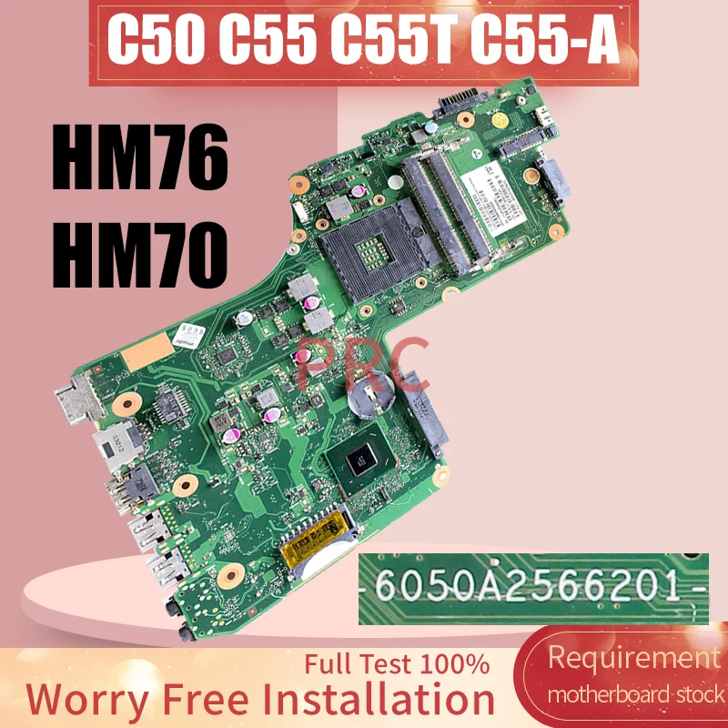 6050A2566201 For TOSHIBA C50 C55 C55T C55-A Laptop Motherboard HM70 HM76 V000325050 V000325060 Notebook Mainboard Test Perfectly