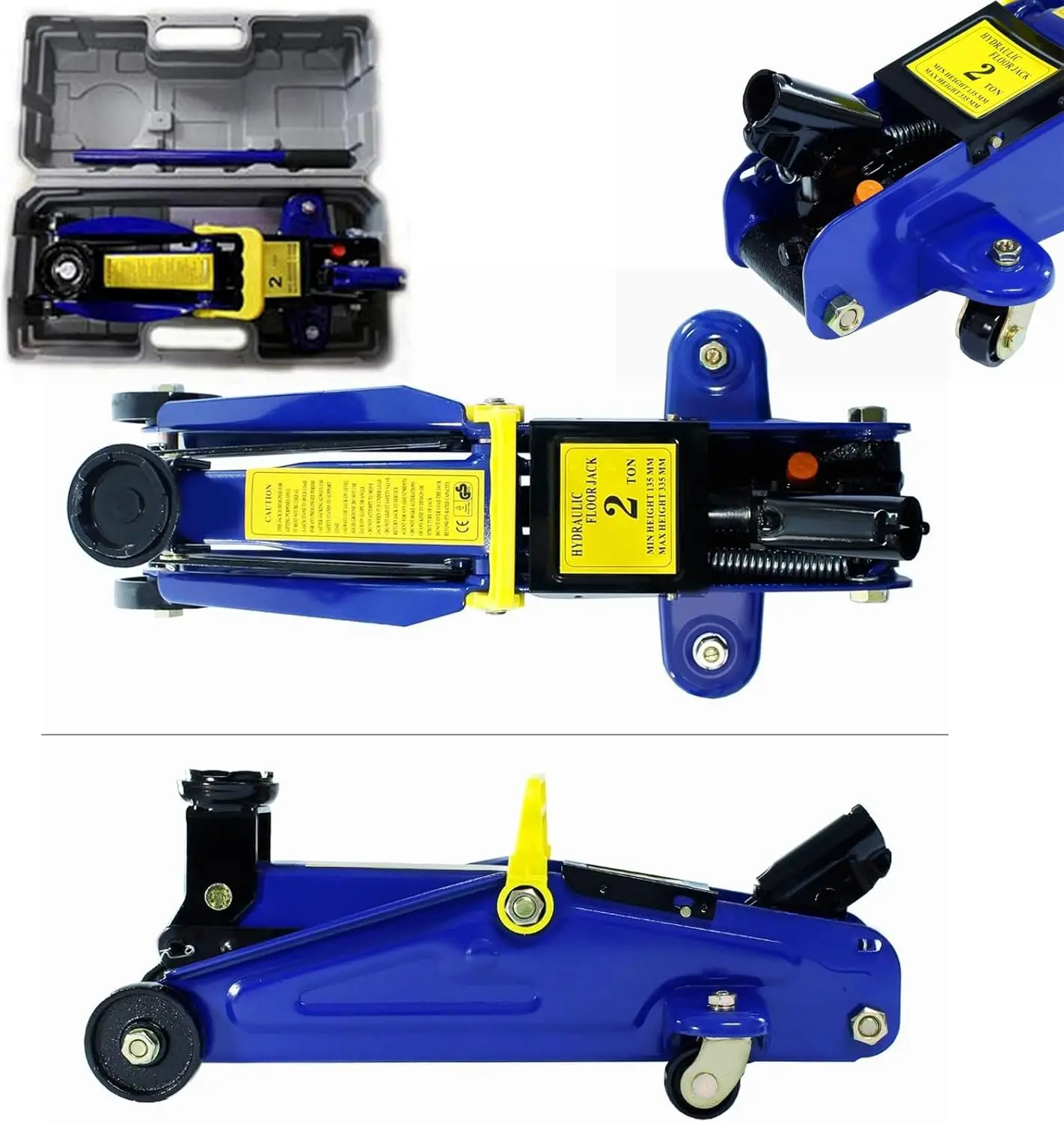 

Hydraulic Car Jack, 2 Ton Hydraulic Car Jack, Lifting Jacks for Car/Van/Truck, Heavy Duty Steel, Portable Carry Case