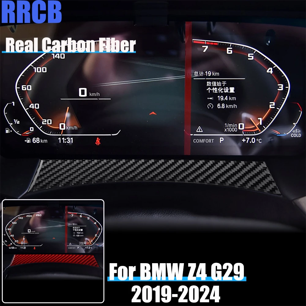 

Real Carbon Fiber Car Accessories Speedometer Decorative Trim Soft Cover Sticker For BMW Z4 G29 2019 2020 2021 2022 2023 2024