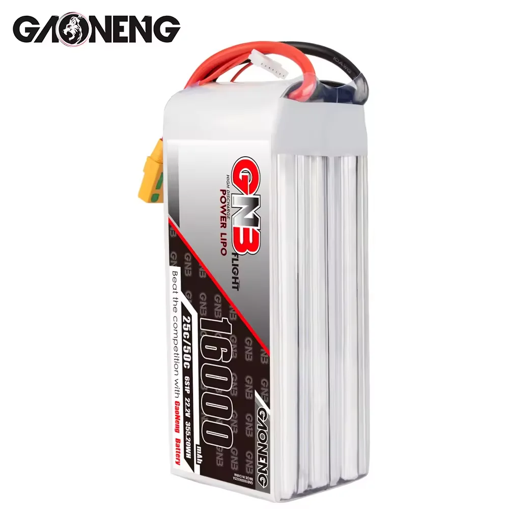 New Arrival GAONENG GNB 16000mAh 6S 25C 22.2v Lipo Battery XT90 Plug Battery