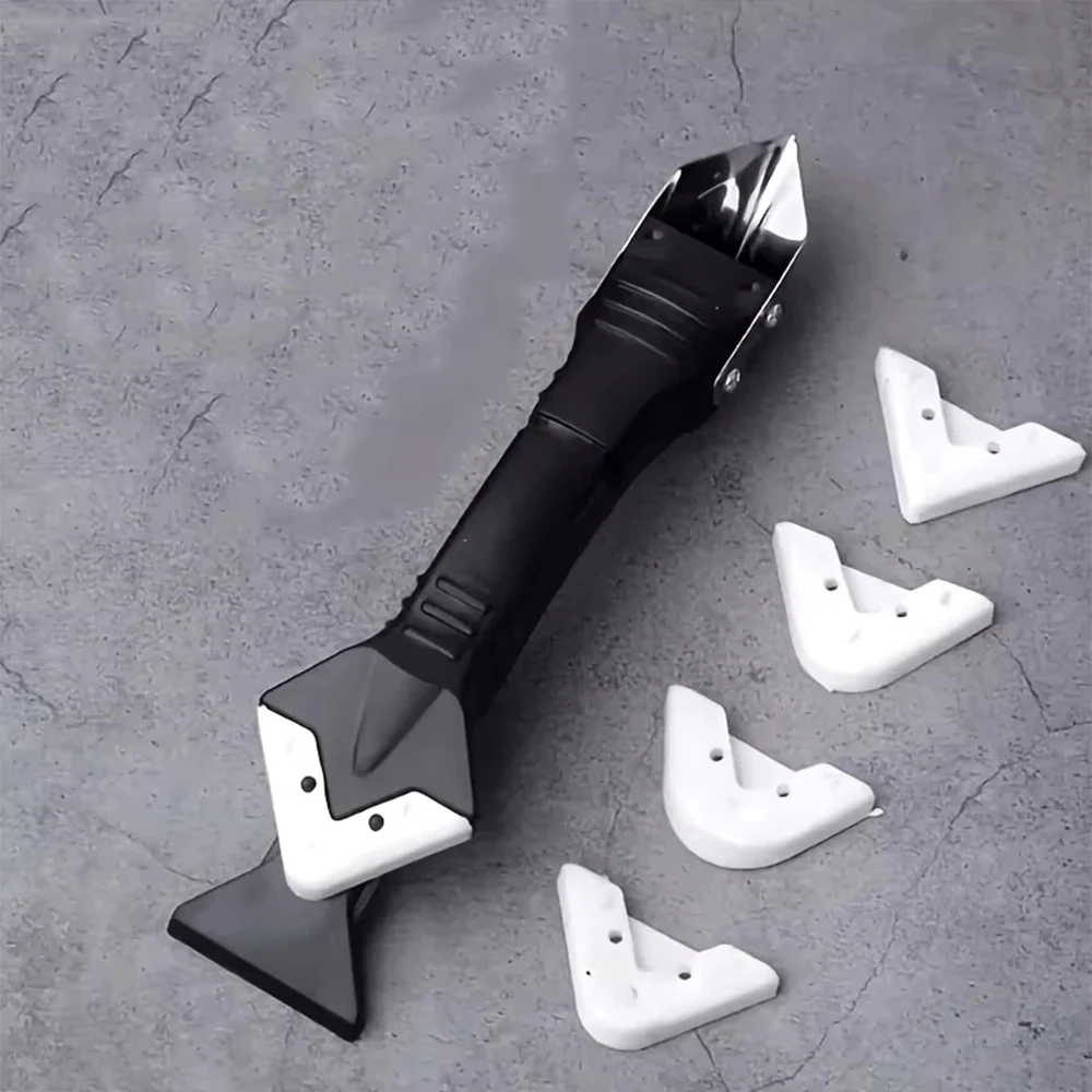 

5 Piece Set Metal Head Shovel Glue Tool Kitchen Bathroom Toilet Sink Scraper Five Scraping Heads Paint Tool Set