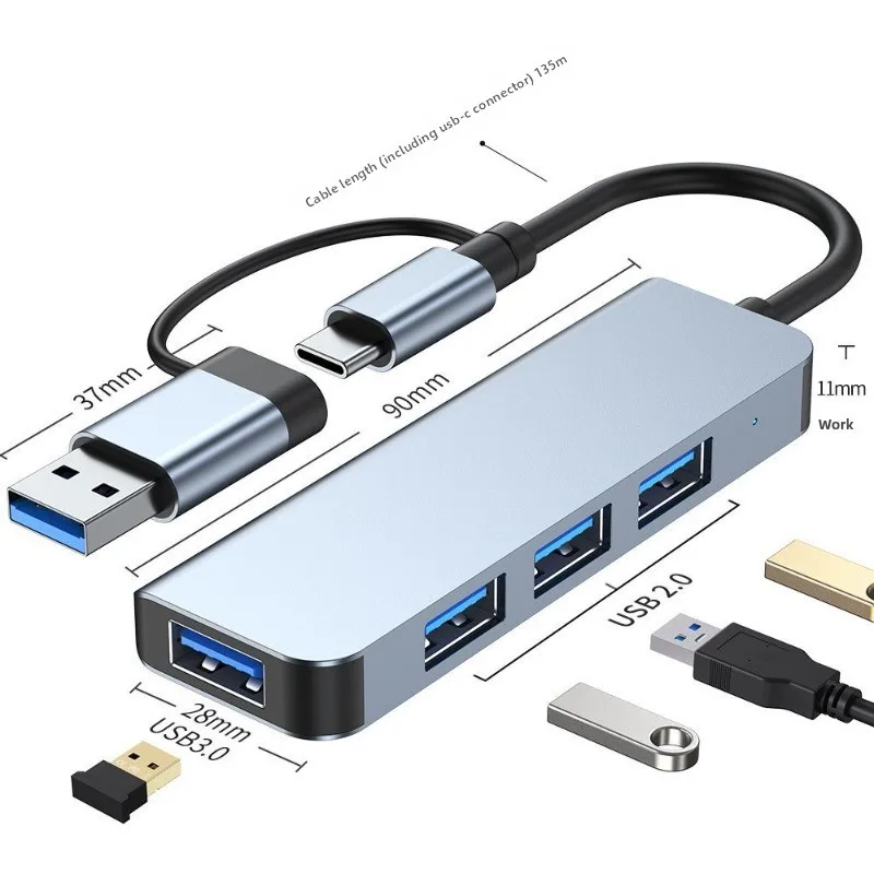 

Расширитель 3,0Usb type-c Док-станция 5-в-1 Usbhub Hub Компьютерная док-станция сплиттер