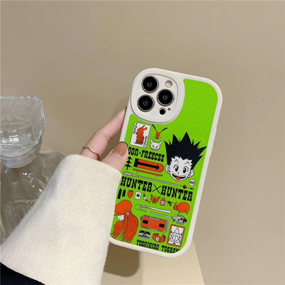 Anime Hisoka Hunter X Hunters Phone Case Lambskin For Iphone 15 Pro 14 11 13 12 Mini X Xr Xs Max 7 8 Puls Se Silicone Cover