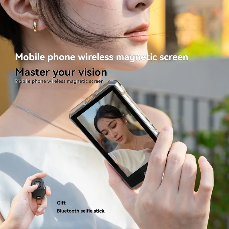 Экран монитора для смартфона Задняя камера для телефона Задняя камера Selfie Vlog Live Беспроводной магнитный экран монитора для селфи