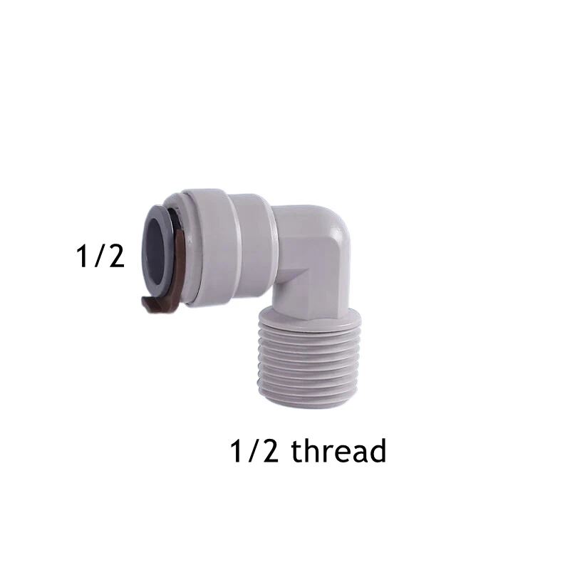 90 Degree Elbow RV Water Fitting Male Female Thread 1/2 POM Hose PE Pipe Connector RO Water Filter Reverse Osmosis Parts