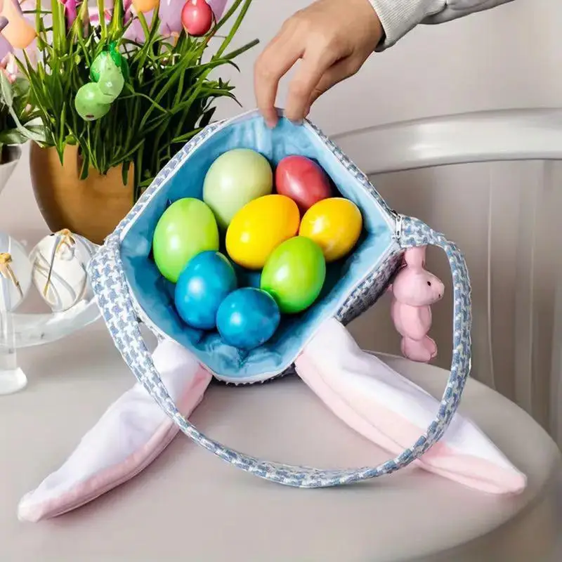 حقيبة حمل أرنب عيد الفصح حقيبة حرفية عيد الفصح مع سحاب حقيبة شاطئ عصرية محمولة حقيبة حمل كاجوال للنساء والفتيات