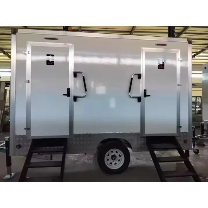 Customized Modern Design Portable Prefab Mobile Toilet Trailer With Shower For Home Office And Outdoor Parks Use Available For S