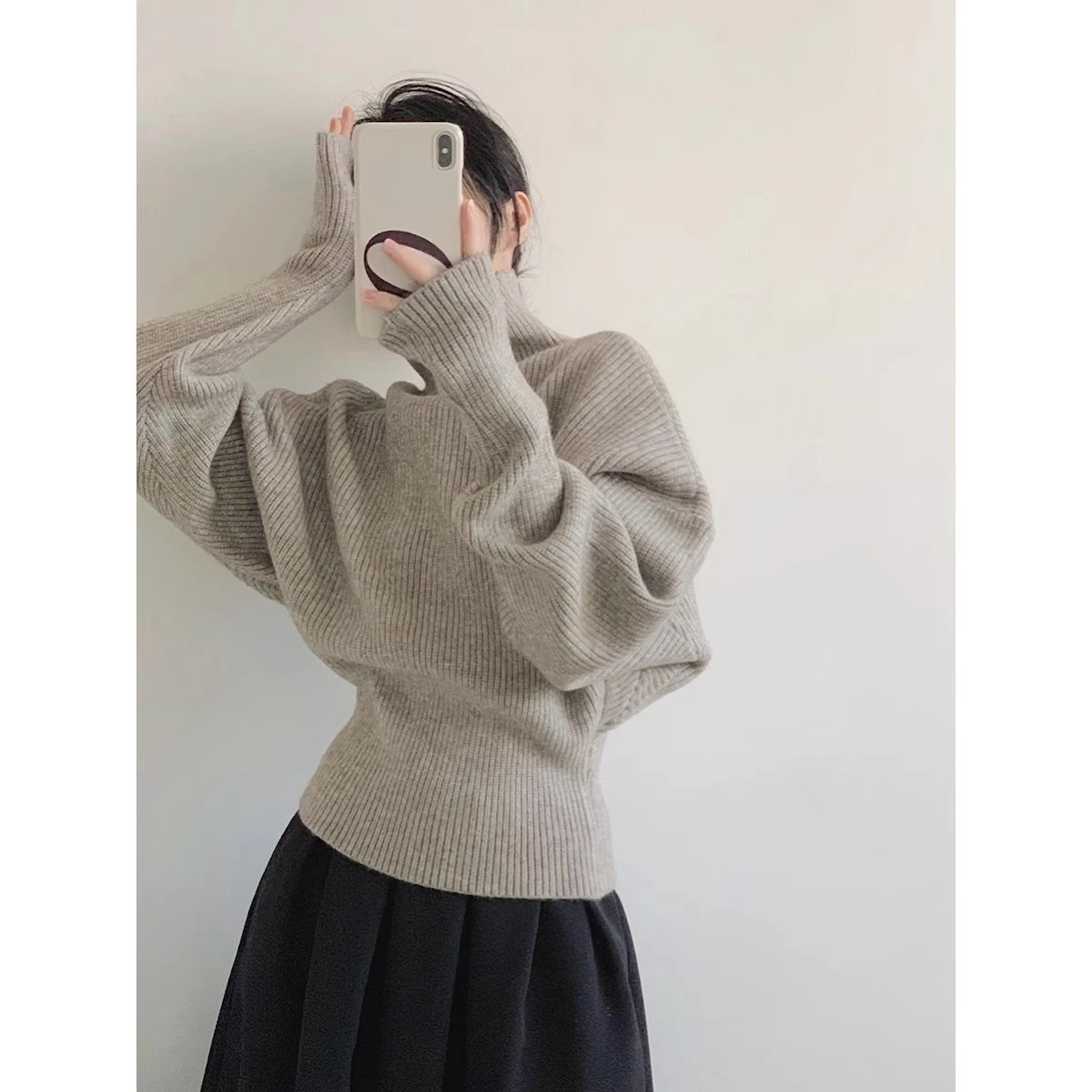 

Harajuku American Vintage Turtleneck Sweater Woman Korean Fashion Pullover 2000s Long Sleeve Elegant Knitwears Aesthetic Y2k