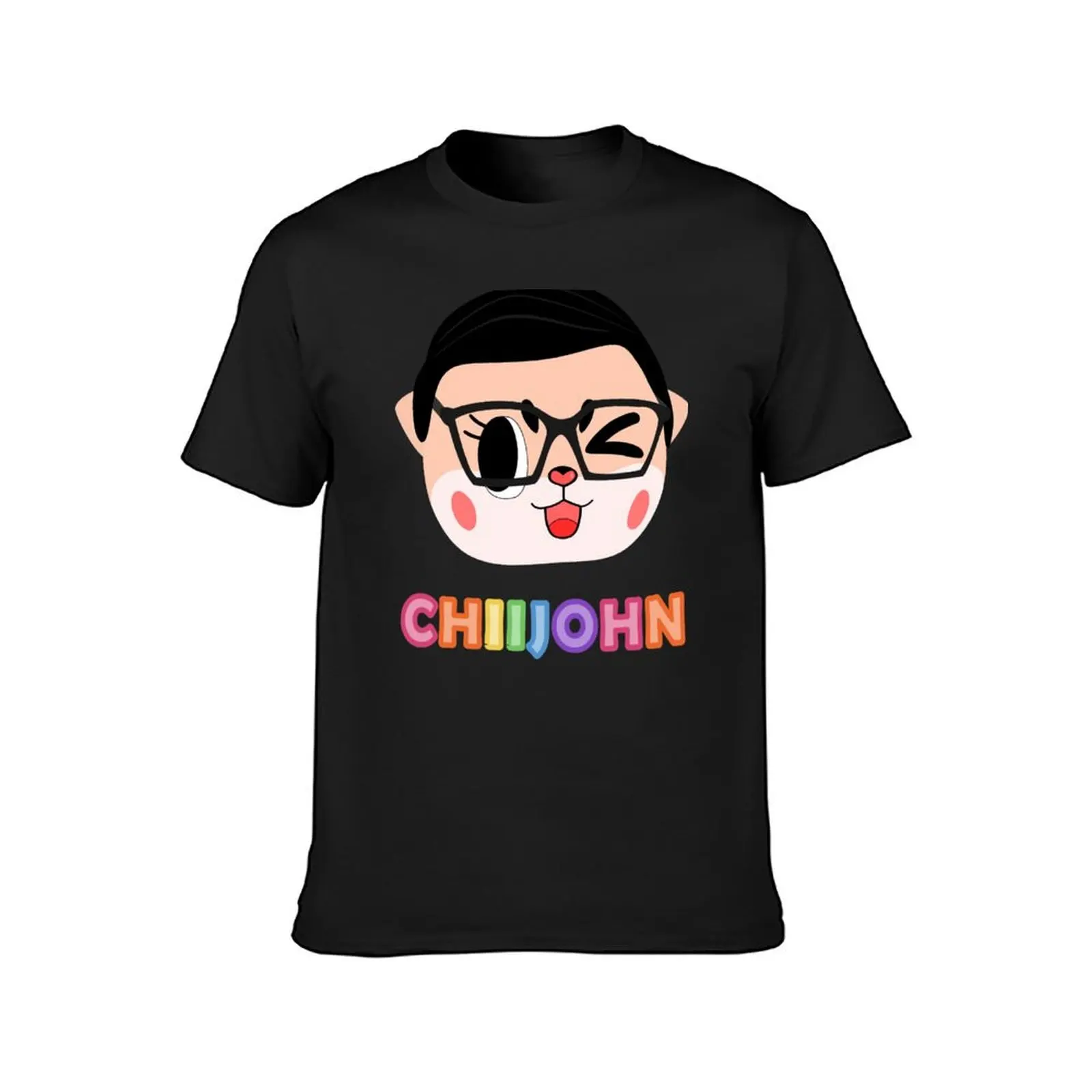 Chiijohn Winking Rainbow T-Shirt vintage clothes heavyweights aesthetic clothes quick drying men workout shirt