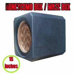 15-Inch Car/Home Subwoofer Box Body,Cellular Maze Subwoofer Empty Box,DIY Audio Modification Bass Speaker Shell Wooden Drawer