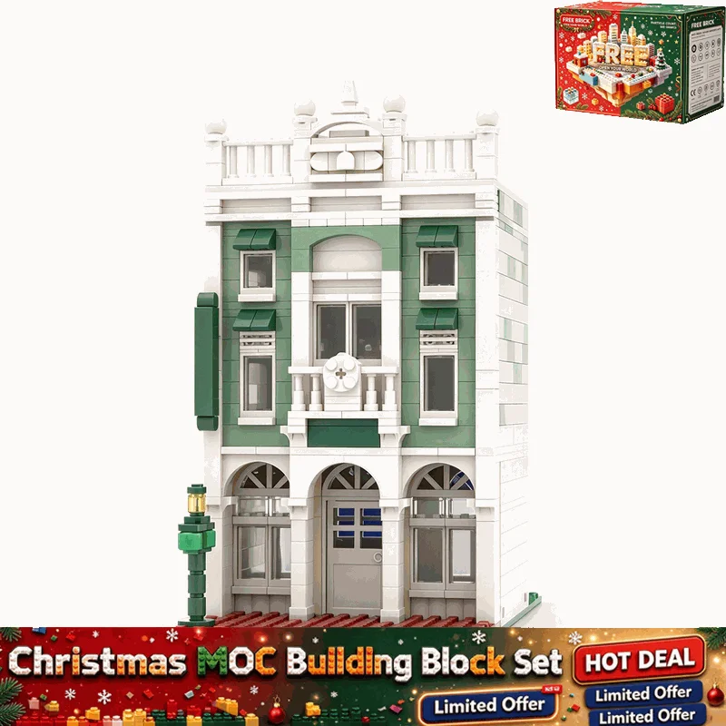 672PCS Arcade Modular MOC Creative City Street View Model Custom Building Blocks DIY Assembly Toy Gifts Collection Display