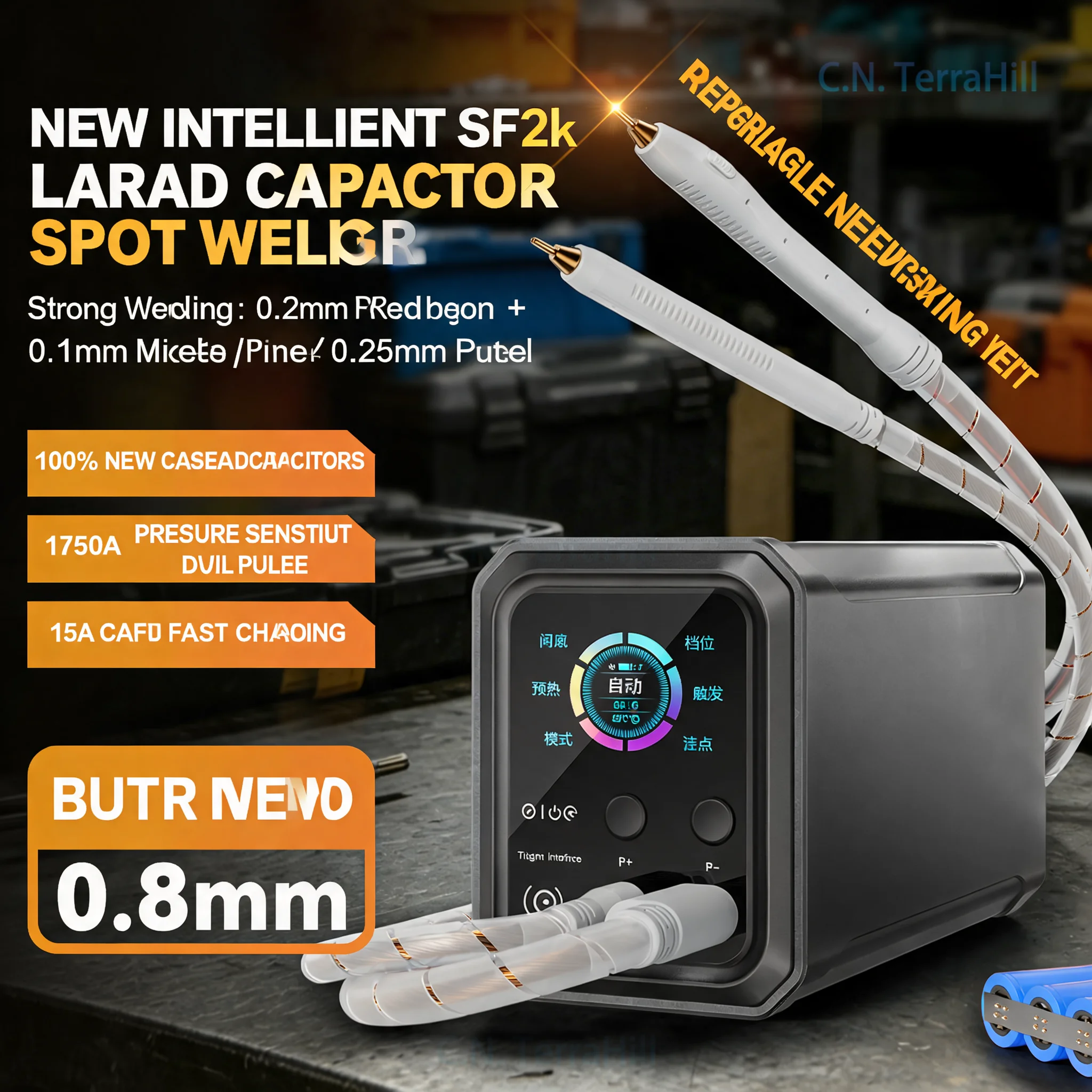 Precision Spot Welder SF2K Capacitor Spot Welding Machine for 18650 Lithium Battery DIY Copper Welding