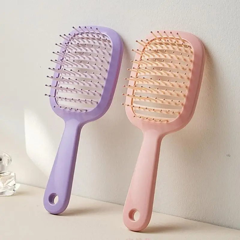 Portable Hollow Out Hairbrush for Women and Girls Fashion Styling Comb Hairdress Tool for Home or Travel