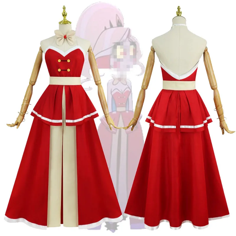 

Хэллоуин Чарли Морнингстар платья для косплея костюмы Hazbins аниме Hotel2 принцесса Алла полное платье Чарли женский размер