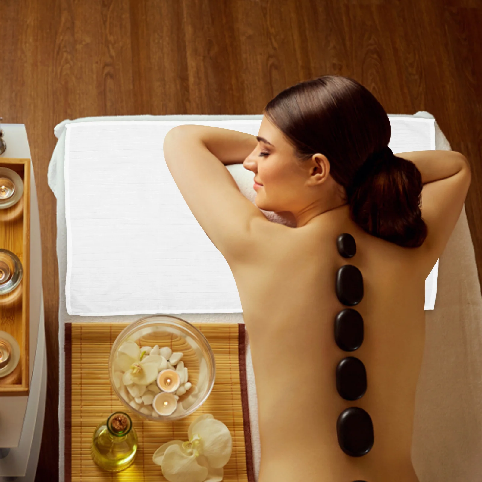 

2pcs Beauty Hole Sheets Cotton Massage Table Cover Facial Rest Sheet For Spa Tables Reusable Massage Table Sheet Durable