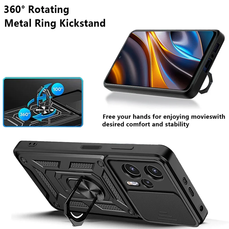 For Xiaomi Poco X4 GT 5G Case Shockproof Magnetic Ring Stand Holder Armor Cases For Poxo Poko Little X 4 GT X4GT PocoX4GT Cover