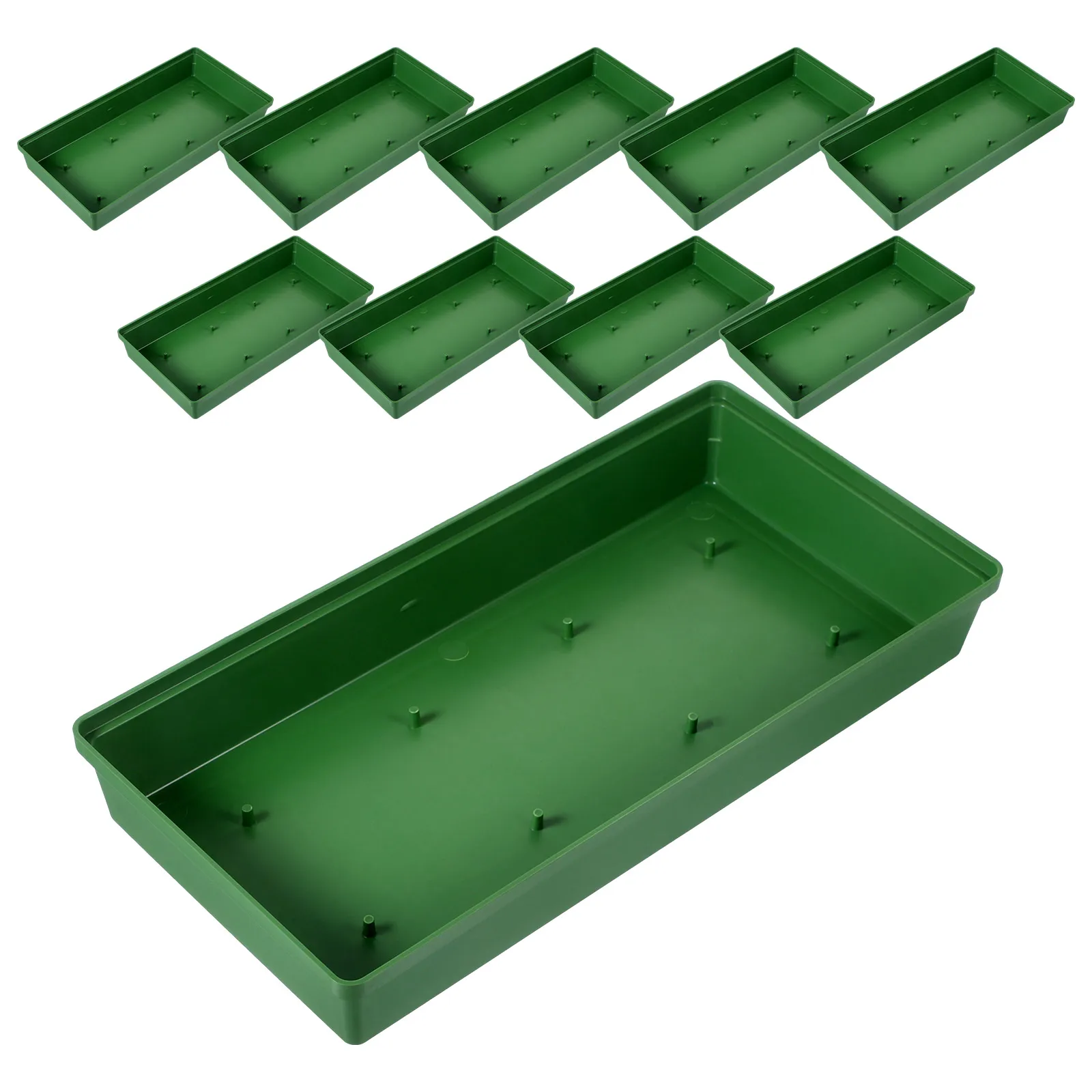 

10 Pcs Tray Long Needle Plate Decoration Floral Foam Plastic Square Flower Green Bouquet Holder Trays for Arrangement