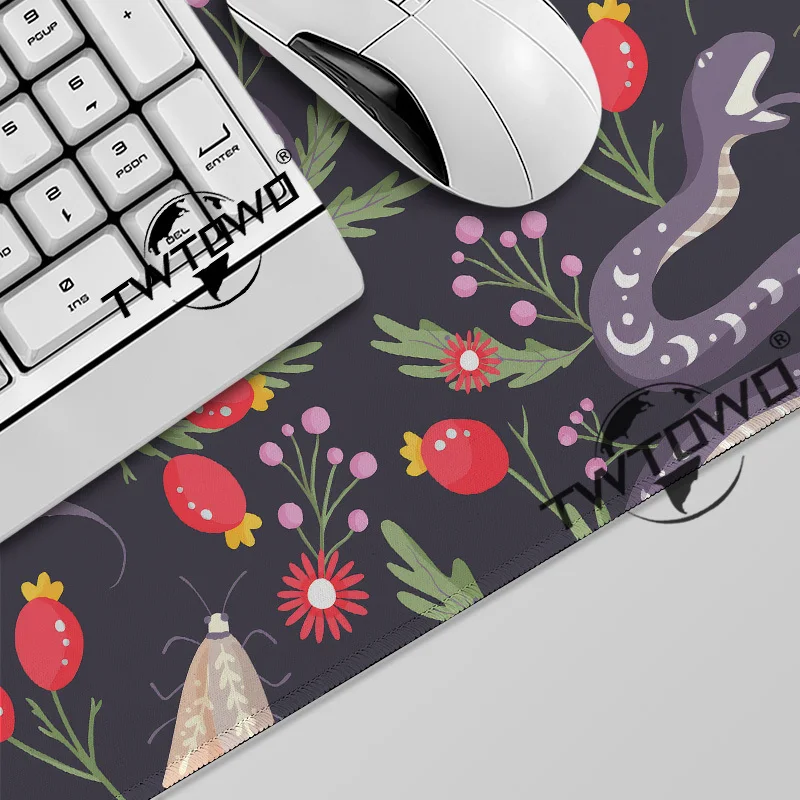 Snake Flower Mouse Pad Gaming XL HD Custom New Mousepad XXL Desk Mats keyboard pad Natural Rubber Soft Non-Slip Mouse Mats