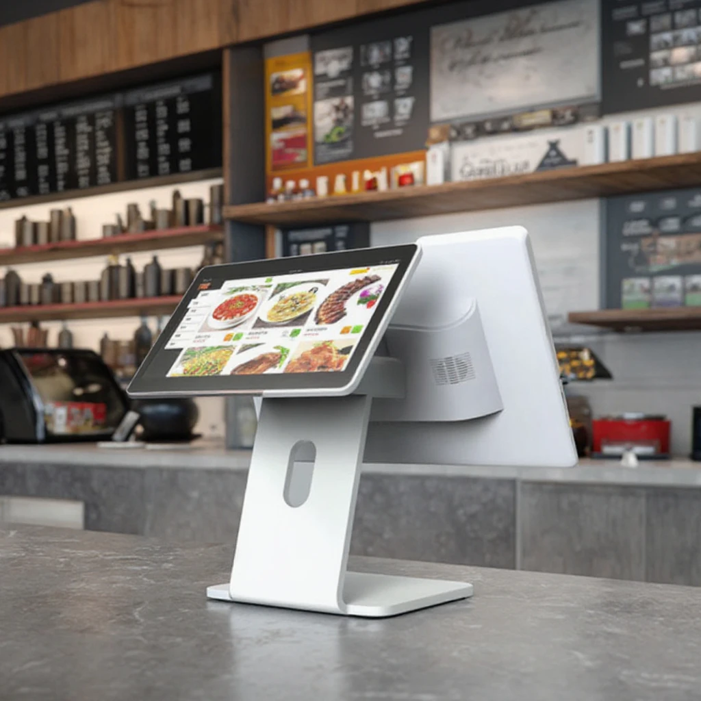 New Jepower ACHC21 15.6-Inch Android 11 Supermarket POS Terminal Dual Screen All-in-One Cash Register 2+16GB Memory Efficient