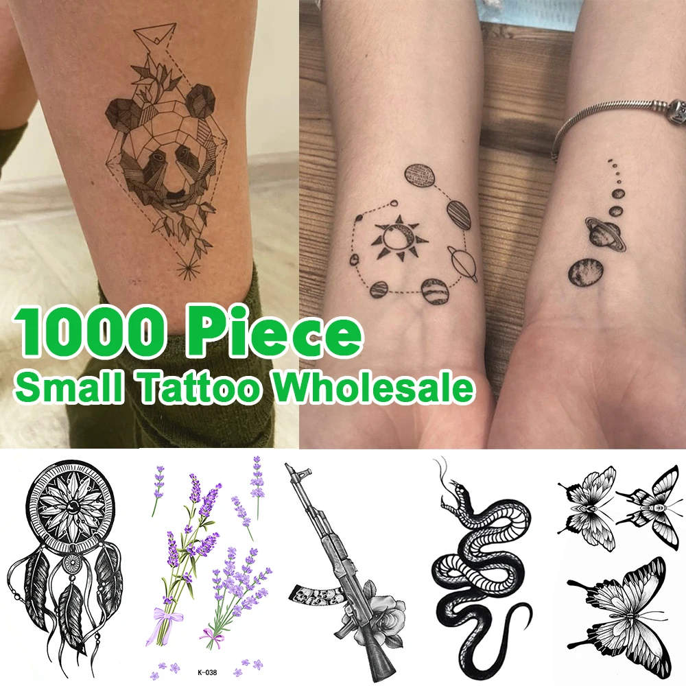 

1000 Pieces 1536 Styles Designs Wholesale Small Half Arm Shoulders Tattoo Sticker Leg Waist Temporary Tatoo Body Art