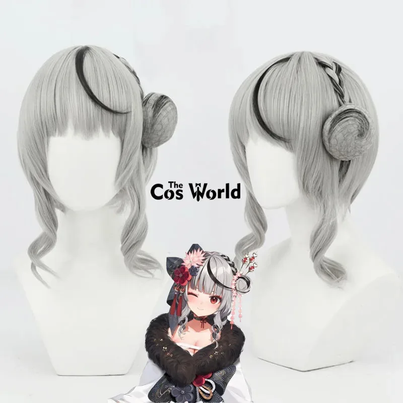 

aaa12 3Virtual YouTuber VTuber Hololive Sakamata Chloe Anime Cosplay Wigs Fiber Heat Resistant Synthetic Hair + Wig Cap