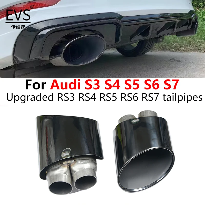 

Car Exhaust Pipe Exhaust Tip For Audi RS3 RS4 RS4 RS5 RS6 rs7 Car Accessories Double Inner For S3 S4 S5 S6 S7 Muffler Tip Nozzle