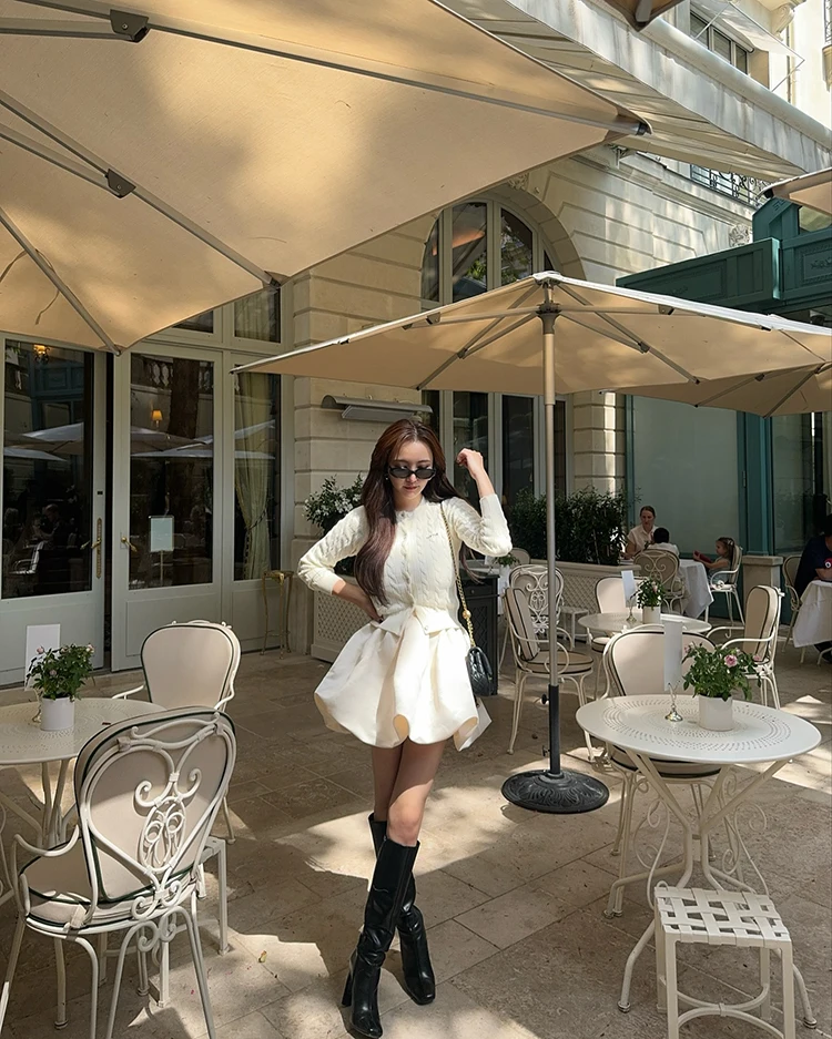 Lautaro Spring Summer Sweet Cute Soft Shiny Satin Mini Bud Skirt Women with Shorts High Waist Short Luxury Designer Clothes