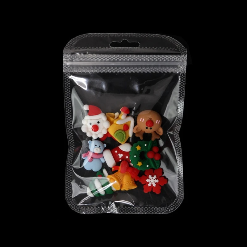 Flatback Resin Christmas 3D Art Kwaii Snowflake Sock Decoration