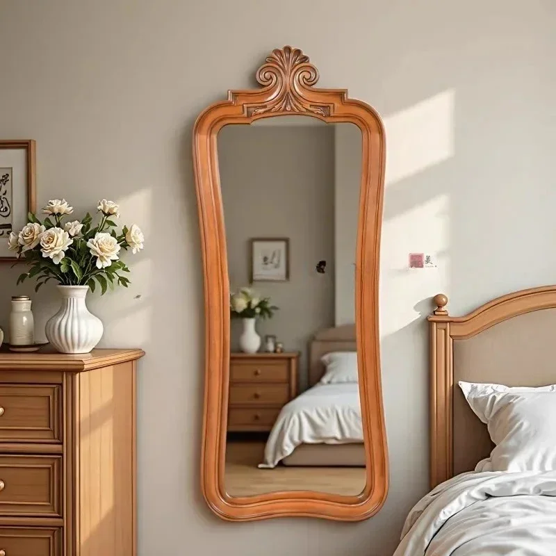 French retro entrance full-body mirror living room bedroom floor-to-ceiling full-length mirror clothing store fitting mirrorAsmt