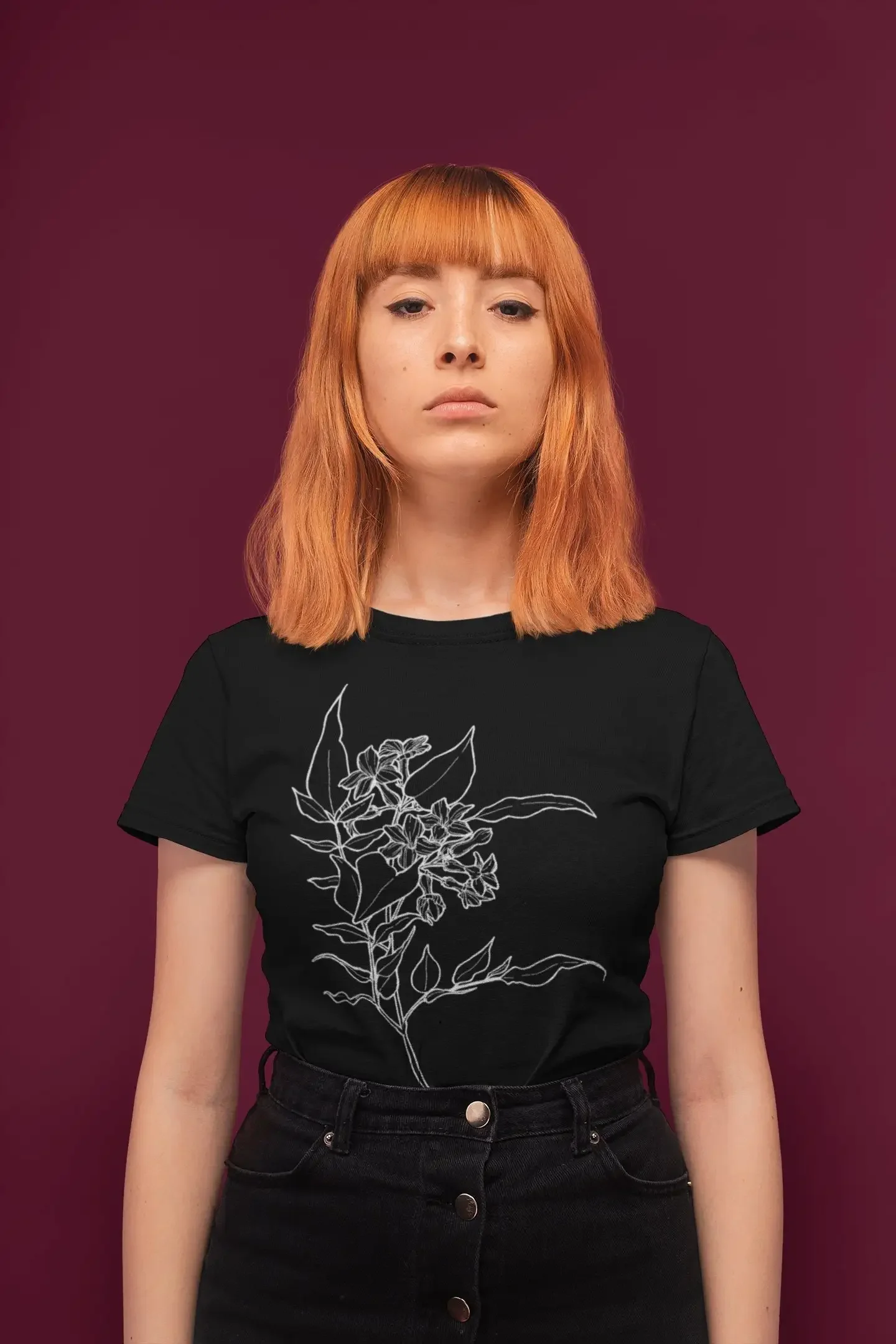 Jasmine T Shirt floreal grafic flower Blossoms