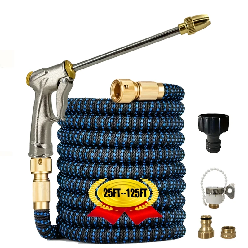 

25FT-125FT Garden Hose High-Pressure Car Wash Clean Water Gun Expandable Magic Water Pipes Gardening Irrigation Tools