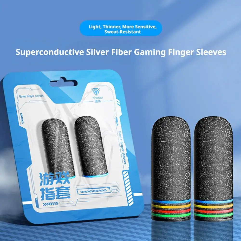 1/3/5pairs Game Fingertip Gloves For PUBG Mobile Games Touch Screen Finger Cover Sweatproof Anti-slip Touch Screen Finger Gloves