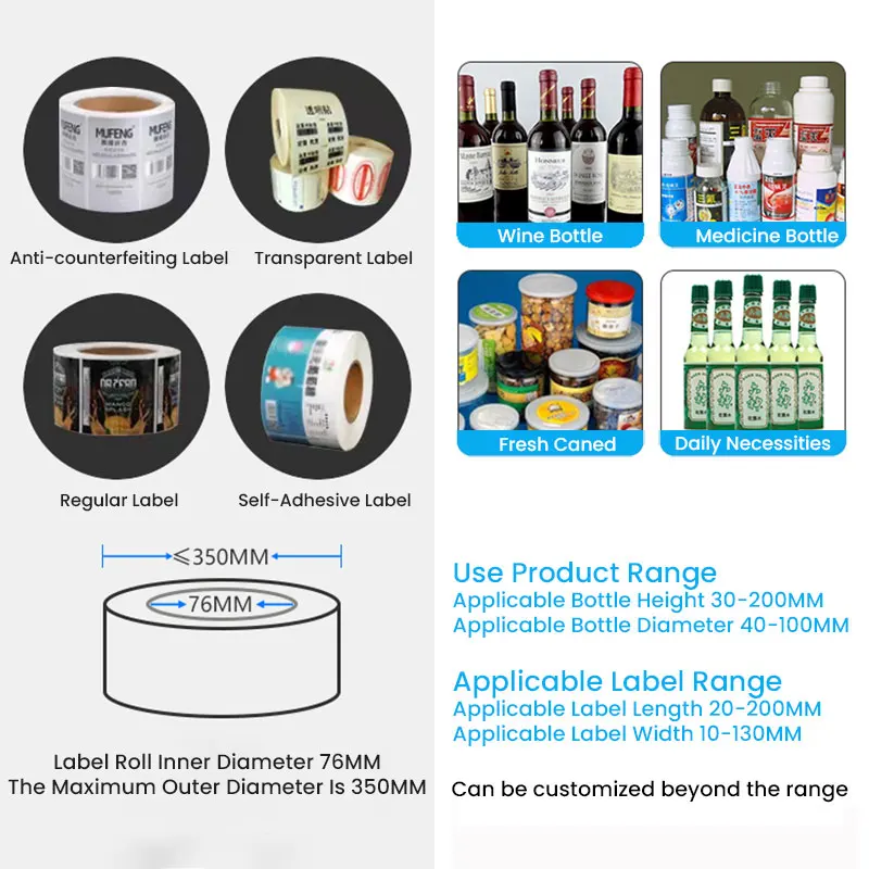 SHENGLONG SL-180 automatic Round surface labeling machine for bottles and cans