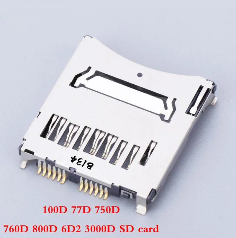 NEW Original for Canon EOS 100D 77D 750D 760D 800D 6D2 3000D SD Card Slot Part