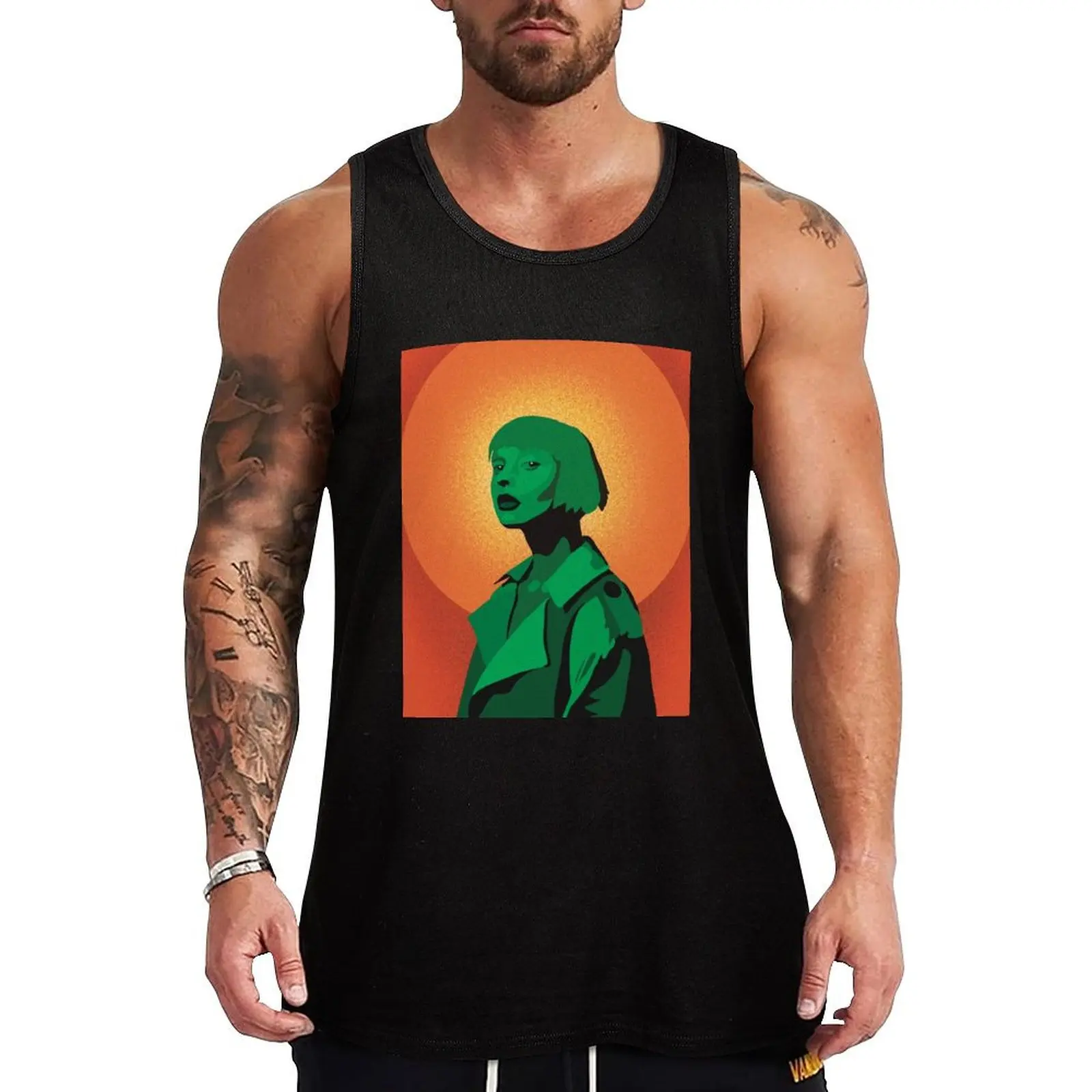 

Envy in Orange Tank Top T-shirt male gym clothing men summer 2025