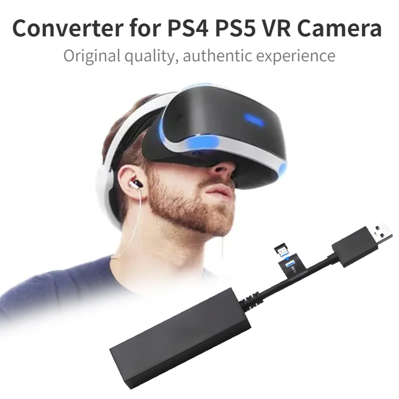Qualidade Original Cabo Conversor Adequado para Sony PS5 VR Game, PS4 Câmera Conversão Cabo, Adequado para Play