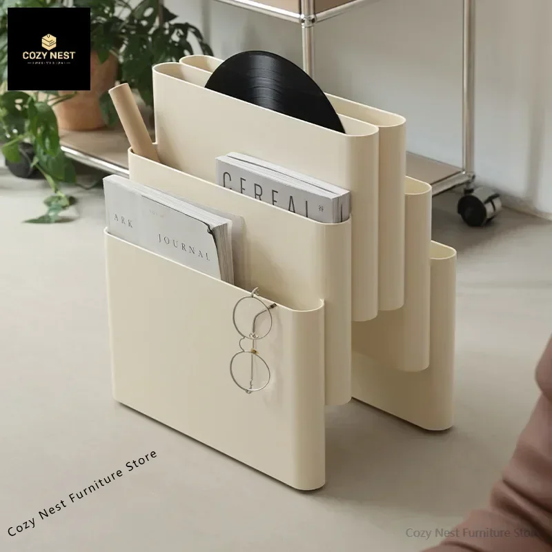 Nordic Creative Home Bookshelf Medieval Floor Magazine Shelf Bookshelf Plastic Photo Props Bedroom Storage Bookshelf Magazine
