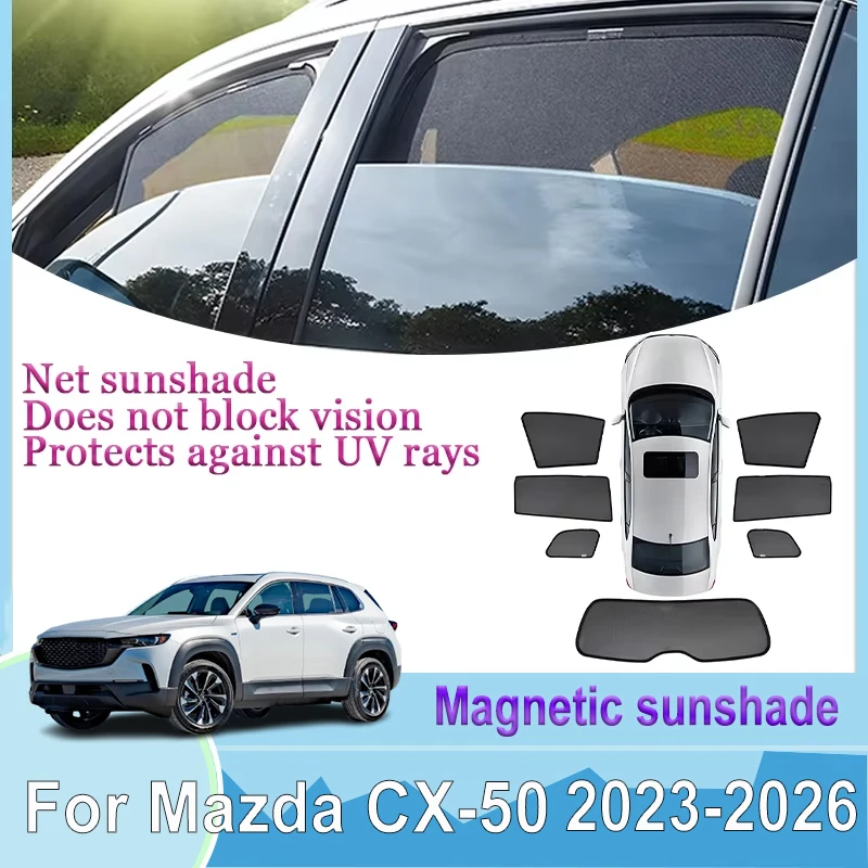 For Mazda CX-50 2025 Accessories VA Body Kit 2023-2026 Magnetic Car Mesh Windshield Sunshad Covers Visors Tools Car Accessories