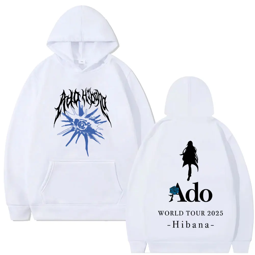 Ado World Tour 2025 Hibana Hoodie Men Women Fashion Japanese Style Streetwear Unisex Casual Vintage Oversized Hooded Sweatshirt