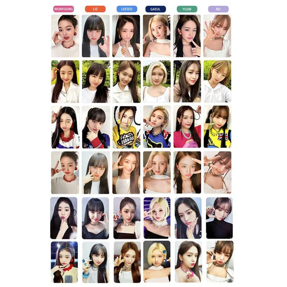 Kpop Album After Like Photo Cards WonYoung Liz Personal Photo Song Card Gaeul Leeseo Korean Style LOMO Card Fans Collection Gift