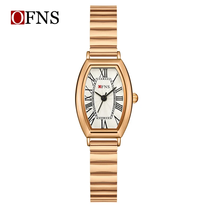 OFNS2025 New1562 reloj de mujer de moda Simple Retro ligero de lujo reloj de cuarzo para mujer impermeable de lujo ligero de negocios