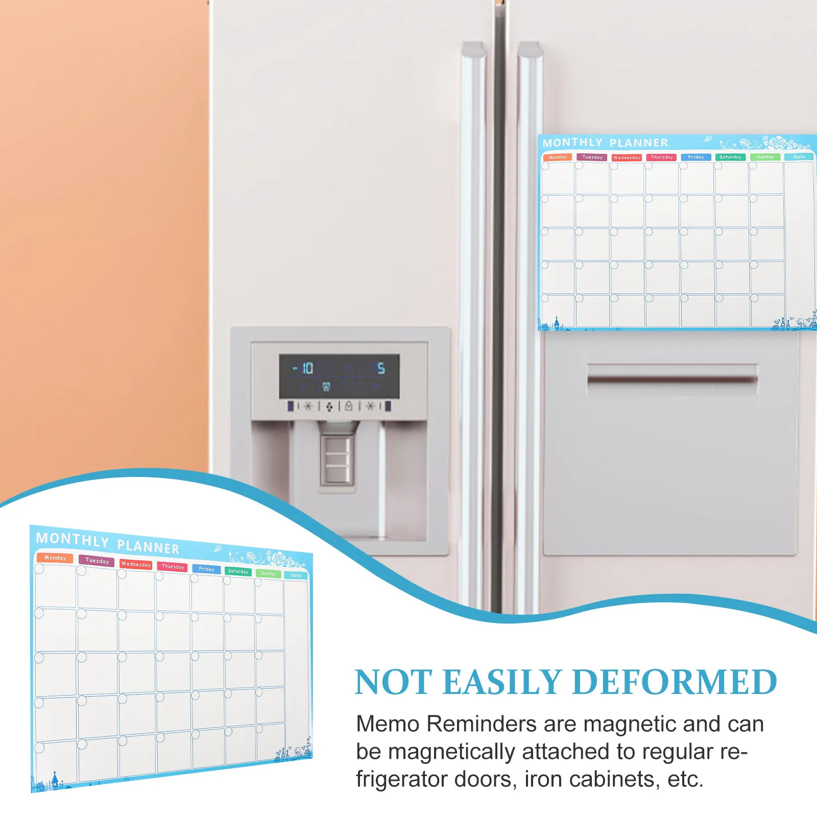 

Magnetic Kitchen Whiteboard Fridge Planning Board Memo Reminder Schedule Dry Erase Message Fridge White Board