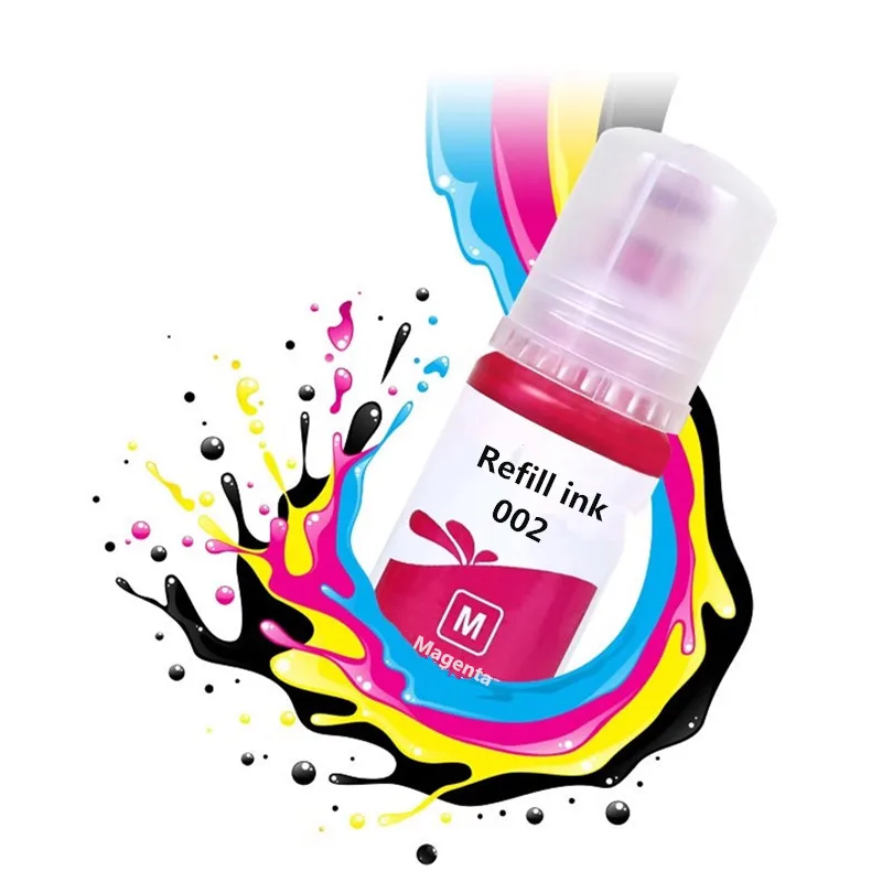 Dye Ink 002 Refill Ink For Epson 002 supply L1119 L3108 L3115 L3151 L3118 L3119 L3156 L3158 L1118 L3153 L4158 L4168 Printer