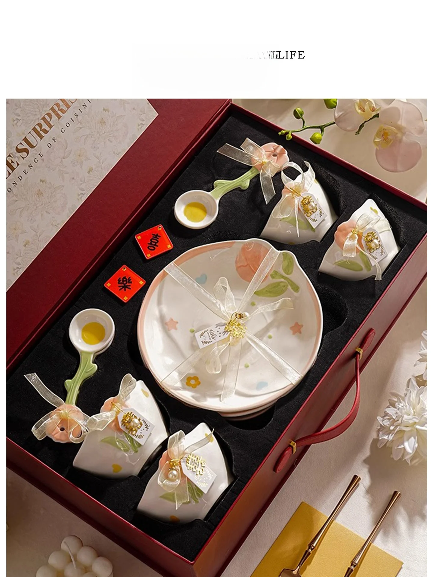 

Практичный набор посуды Tlife для свадебного ужина, для новоселья, для молодоженов, для новой невесты, столовые приборы в скандинавском стиле, на 2 персоны