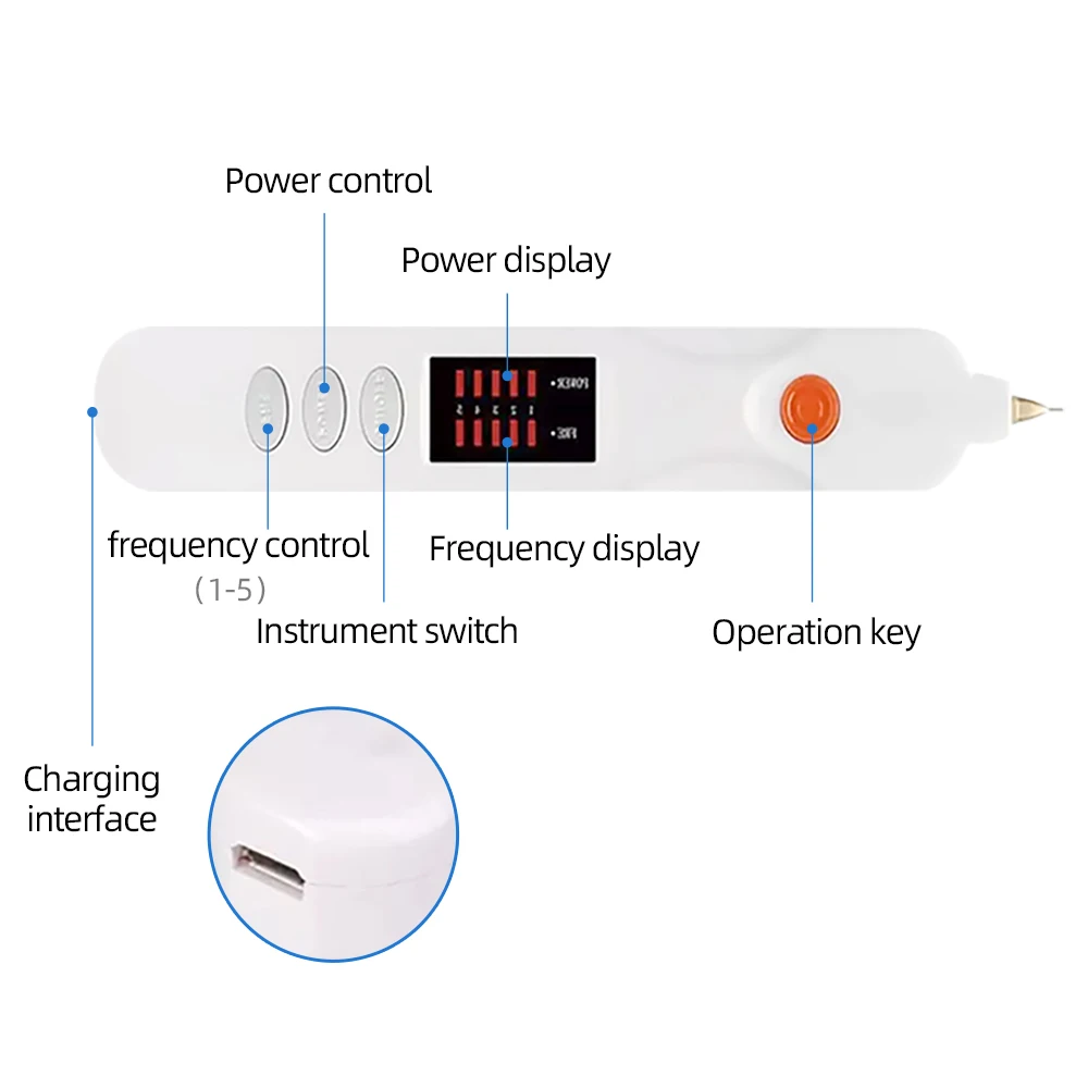 Electric Plasma Pen Skin Mole Removal Freckle Machine Facial Wart Label Tattoo Removal Pen Blackhead Beauty Care Tool